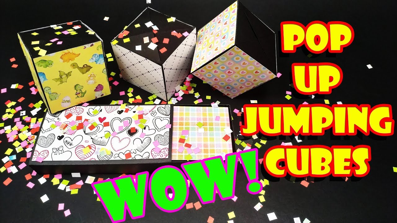 EASY DIY: JUMPING CUBes / Pop up Cubes Card / CHRISTMAS box GIFTS