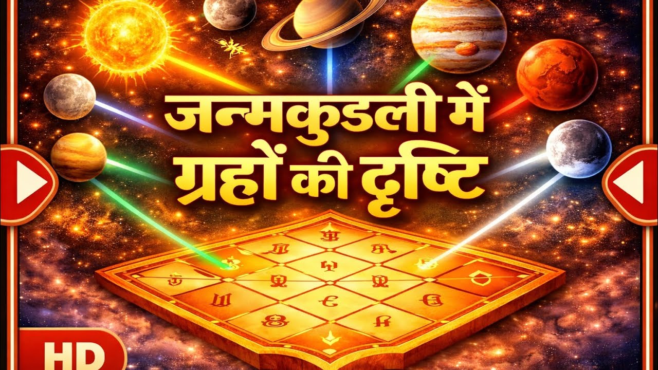 ज्योतिष में ग्रहों का दृष्टि सम्बंध । Lau Astrology । Aspects of Planets 