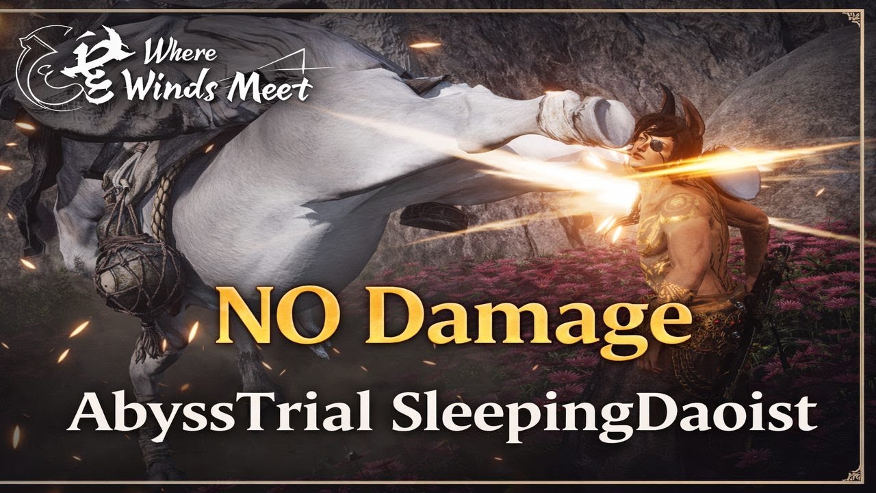 Where winds meet - Sleeping Daoist No Damage (Abyss Trial) #wherewindsmeet #nodamage #bossfight