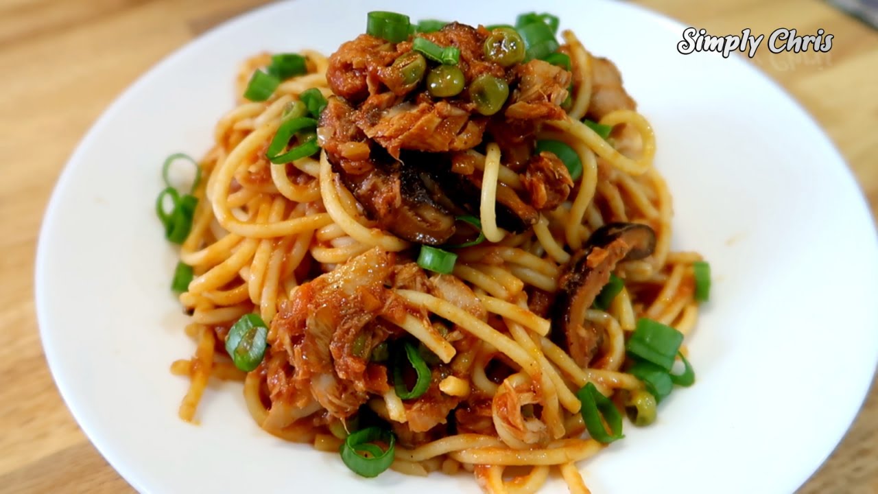 TUNA PASTA | SPAGHETTI RECIPE | SPAGHETTI WITH TUNA | HOME COOKING | #simplychris