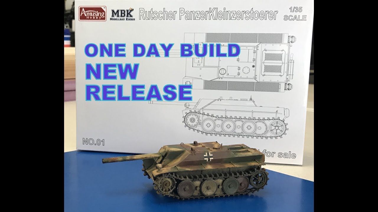 One day Build:  Amusing Hobby 1/35  Panzerkleinzerstorer   1946 Tank
