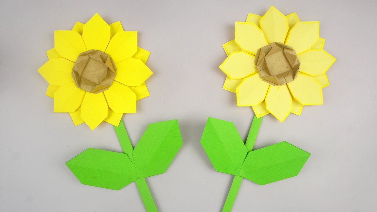 Sonnenblume basteln - Sonnenblume aus papier basteln - Sommerdeko basteln | DIY Bastelideen