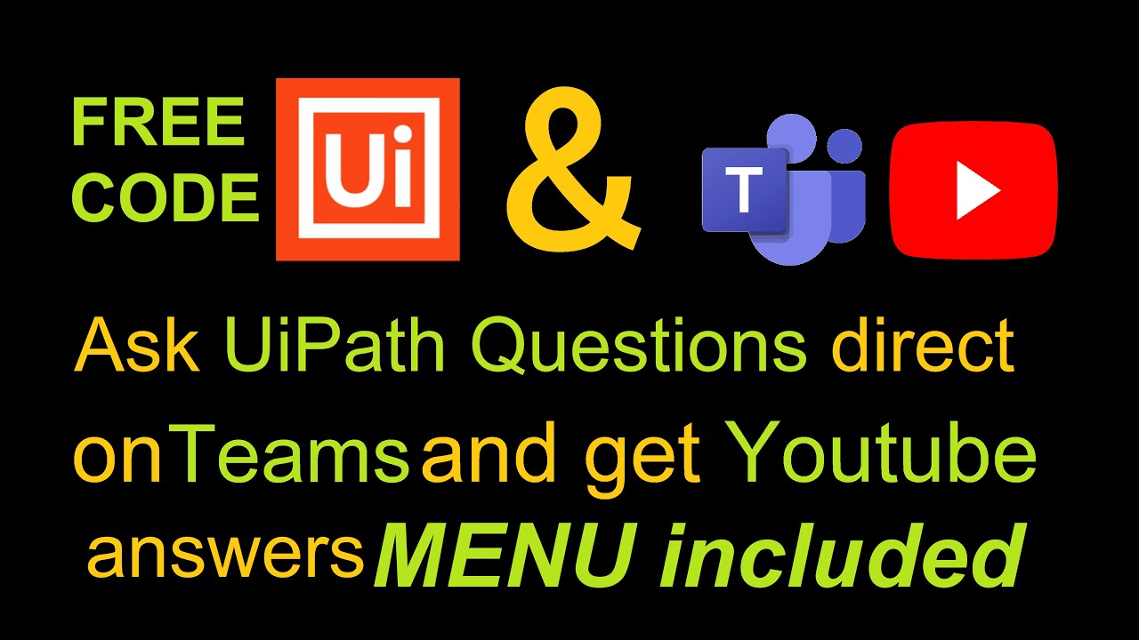 Ask UiPath Questions direct on MS Teams and you will get YouTube answers at the exact second