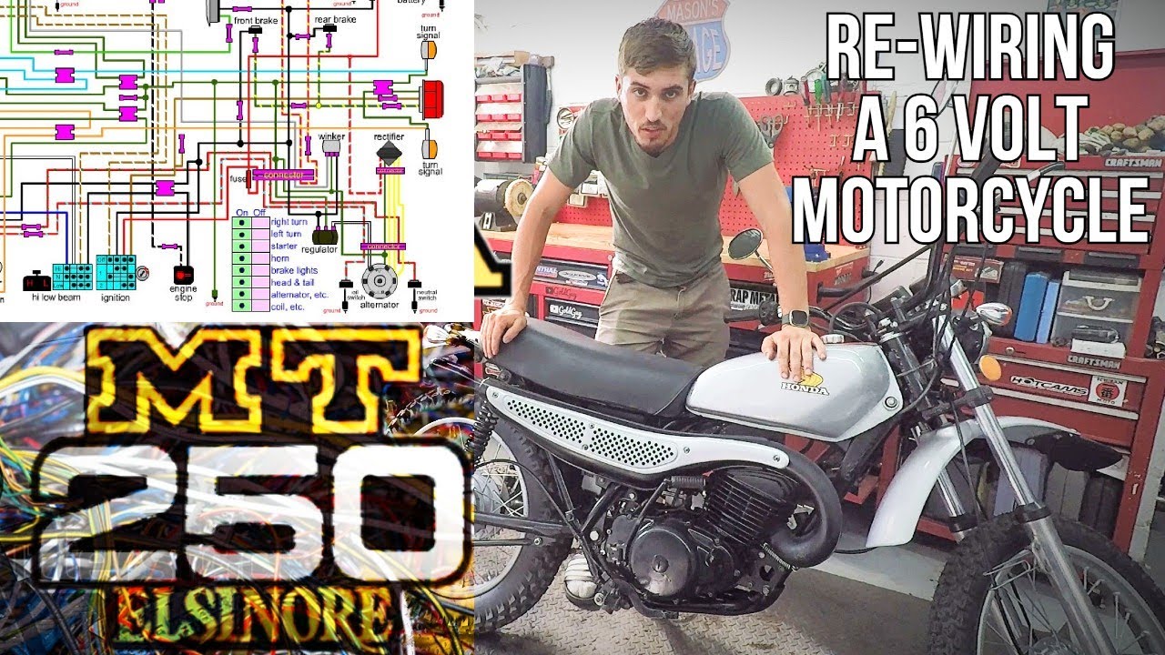 Re-Wiring a 6 Volt Motorcycle | 1974 Honda MT250 Restoration