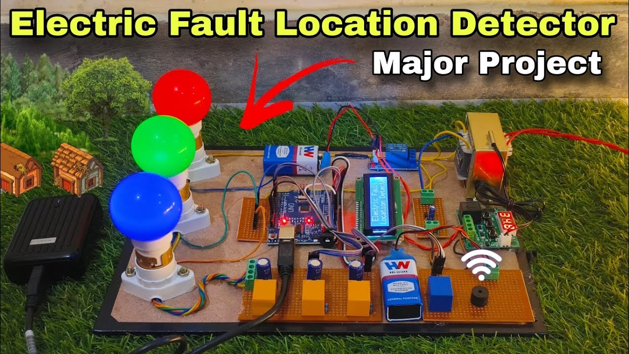 Best Major Project - Electric Fault Location Detector || Final Year Project for Students..