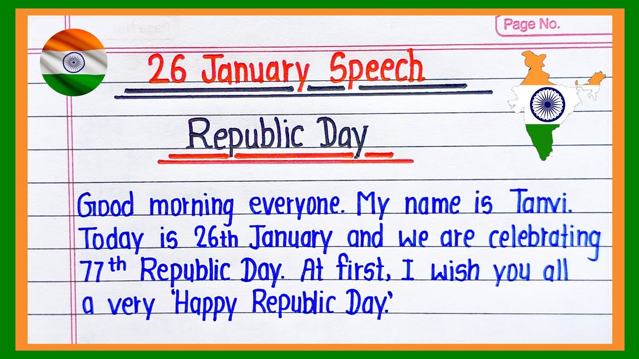 Republic Day Speech in English | 26 January Speech | Gantantra Diwas Speech in English