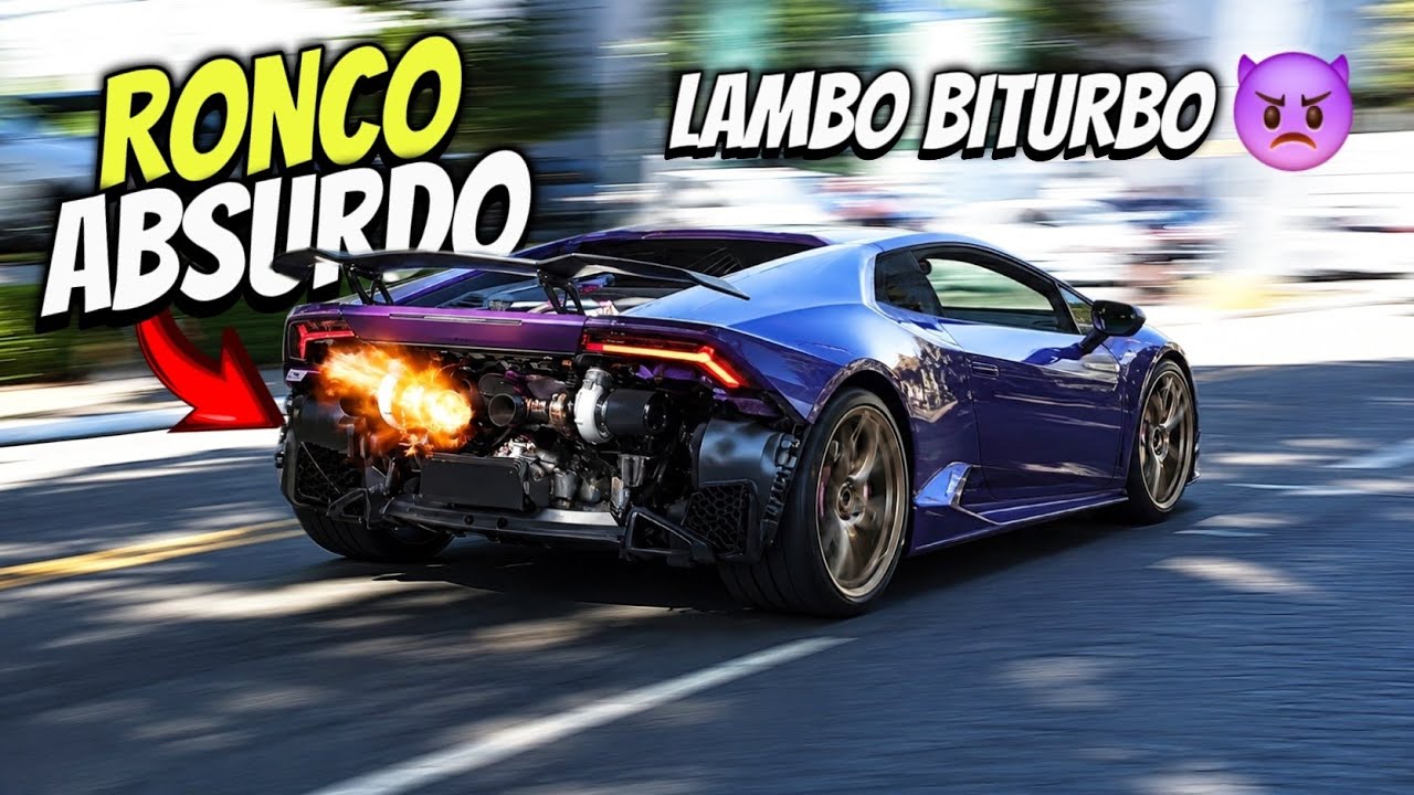 CARROS MODIFICADOS NA AV. EUROPA #30 *Lamborghini BITURBO Acelerando tudo!