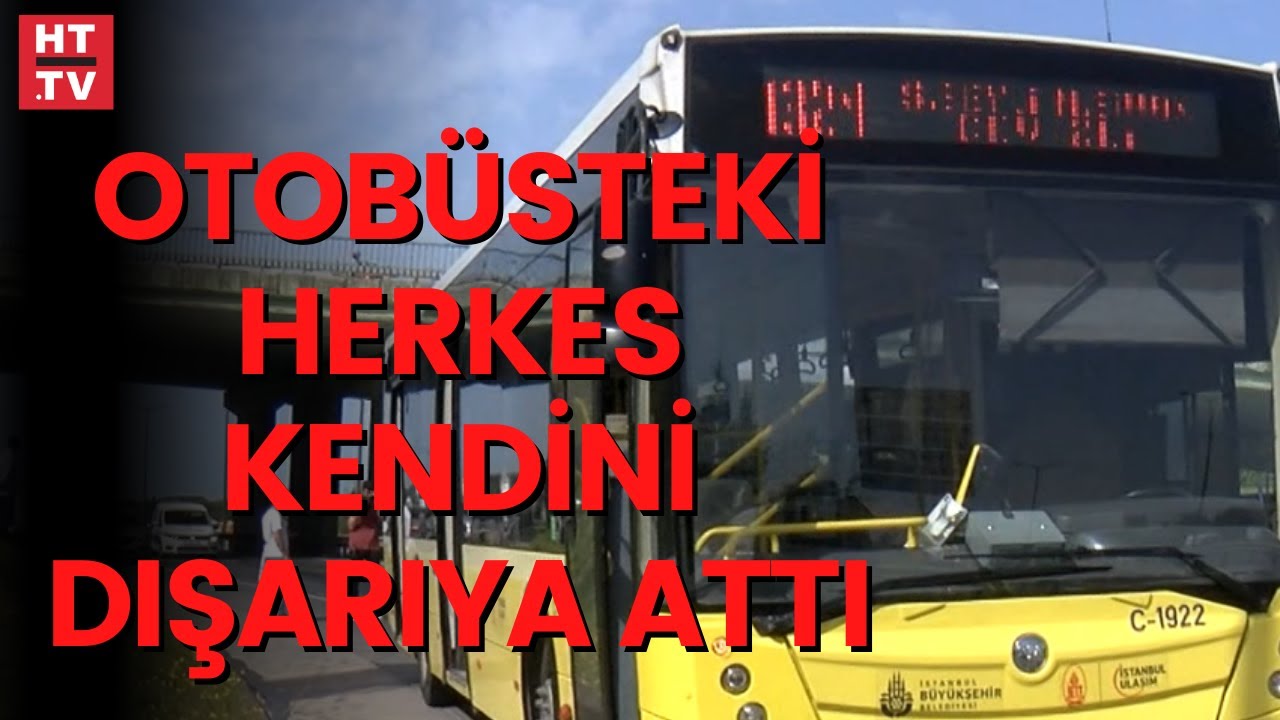 Kartal'da İETT otobüsünde korkutan yangın!