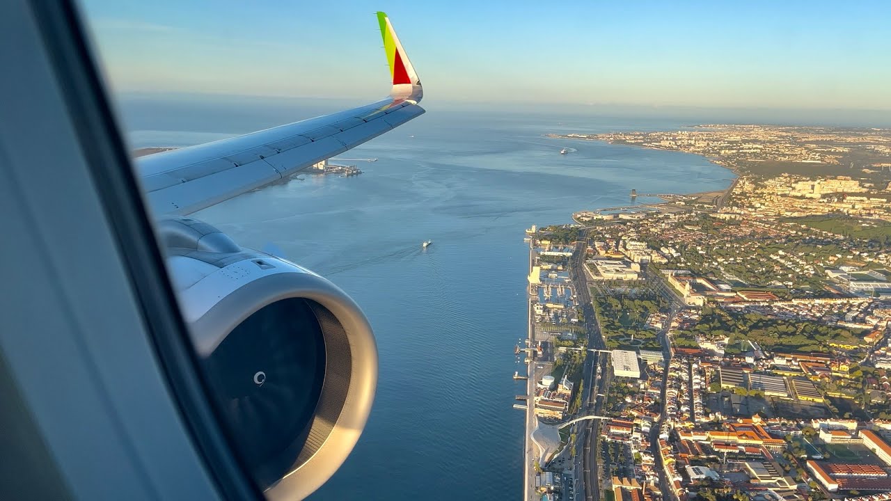 TAP Air Portugal Airbus A321neo Sunrise Landing at Lisbon Humberto Delgado | MAD-LIS