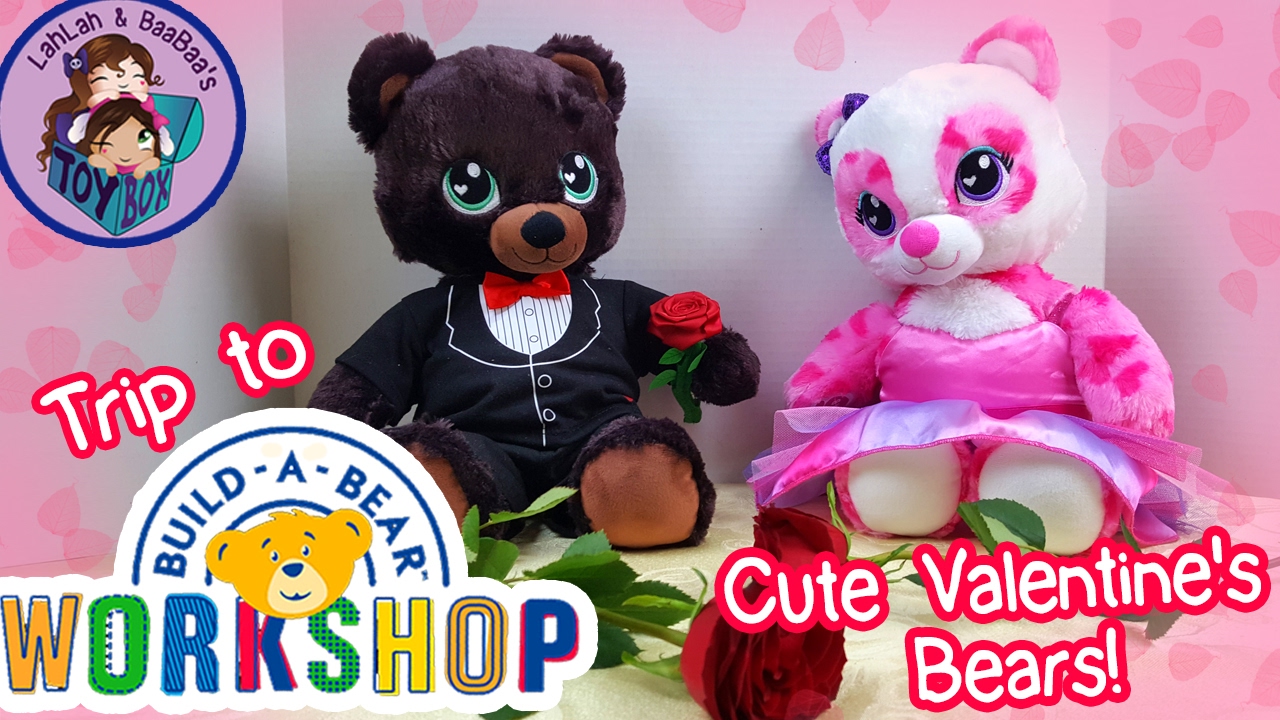 Let's Build Valentine's Bears! ~ Trip to Build-A-Bear, Sweet Scent Teddy, Panda, Leopard