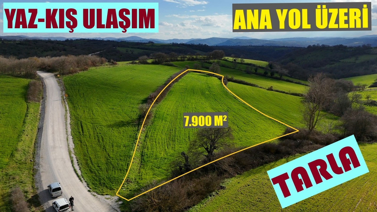 GÖNEN'DE ANA YOLA CEPHE-YAZ KIŞ ULAŞIM-7.900 M² TARLA-HAVADAR-MANZARALI KONUM-1.750 BİN TL