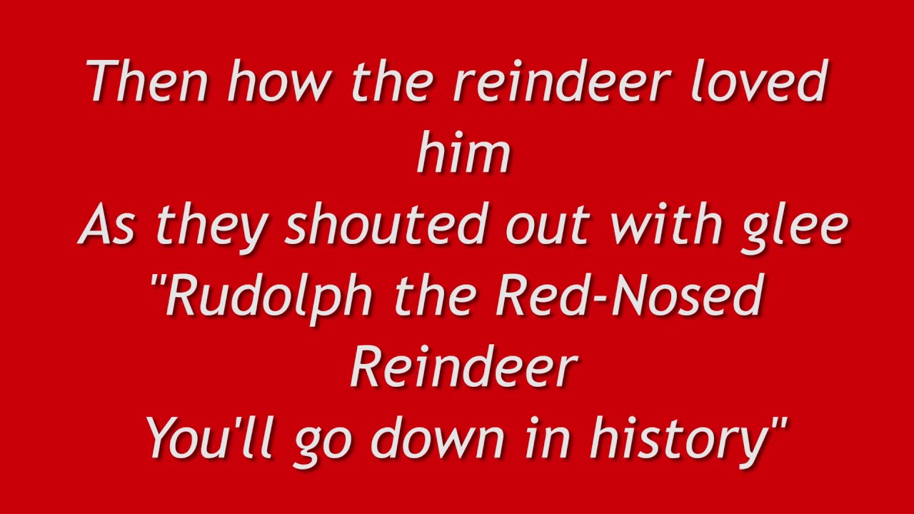 Rudolph The Red Nosed Reindeer - Gene Autry (lyrics)