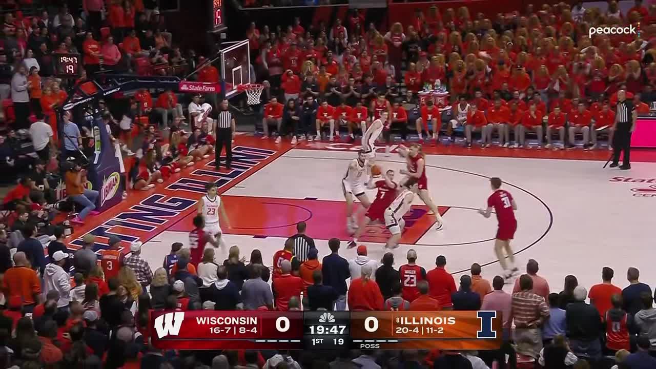 Nick Boyd Finds Nolan Winter for the Bucket at Illinois | Wisconsin Basketball