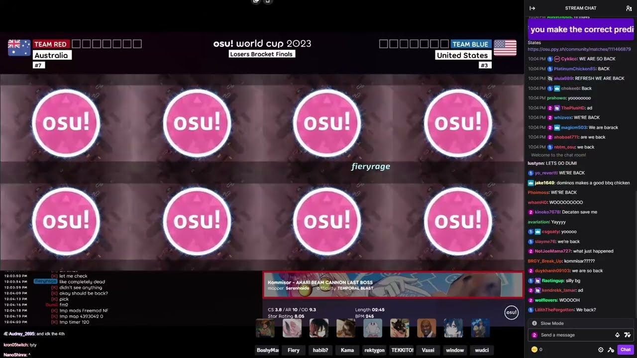 osu! World Cup 2023: (USA) vs (Australia) Losers Grand Finals w/ USA Team Voice