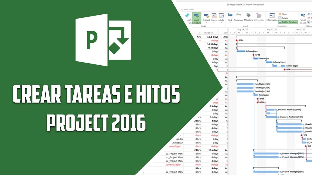 Project 2016 – Crear tareas e hitos - Video 6