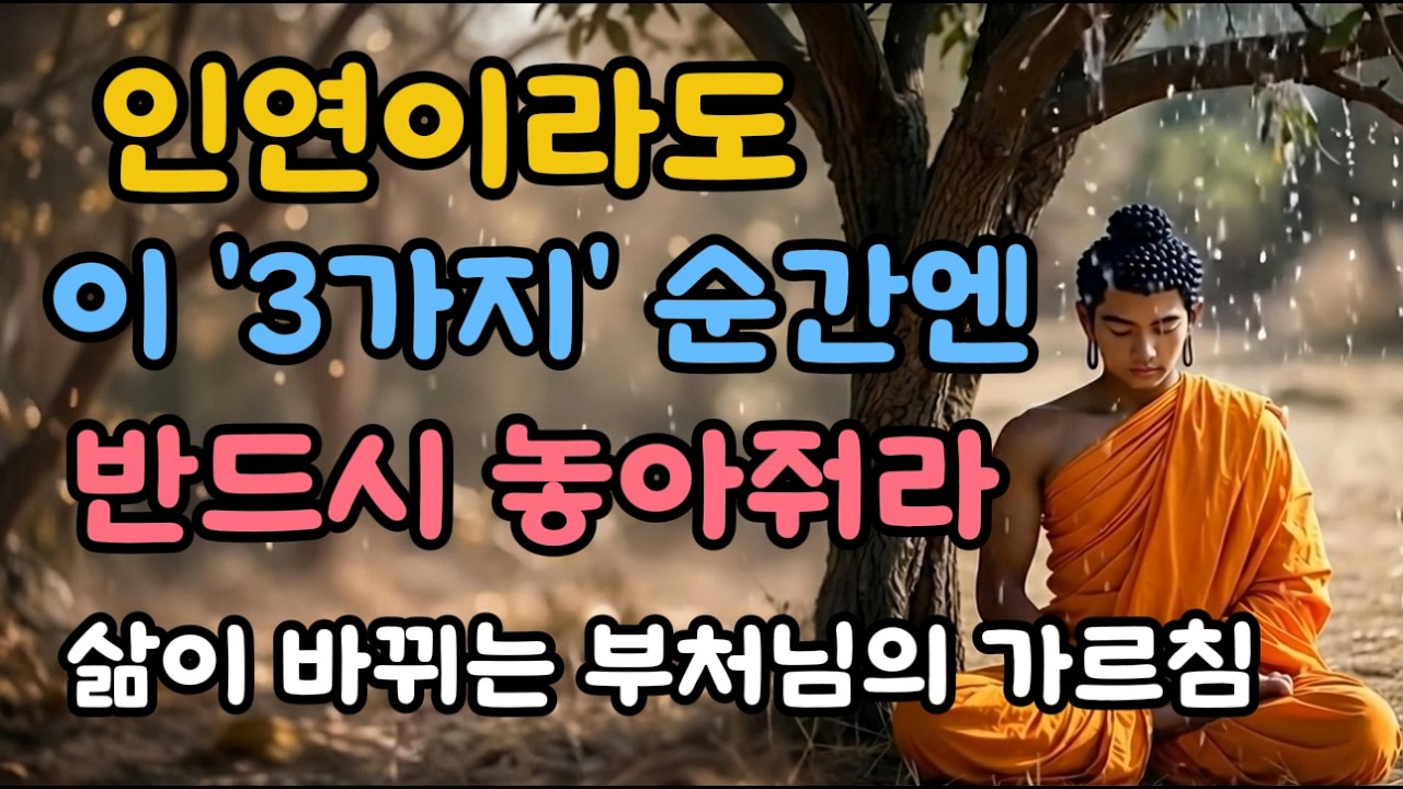 인연이라도 이 3가지 순간엔 반드시 놓아줘야 합니다, 붙잡을수록 더 괴롭습니다