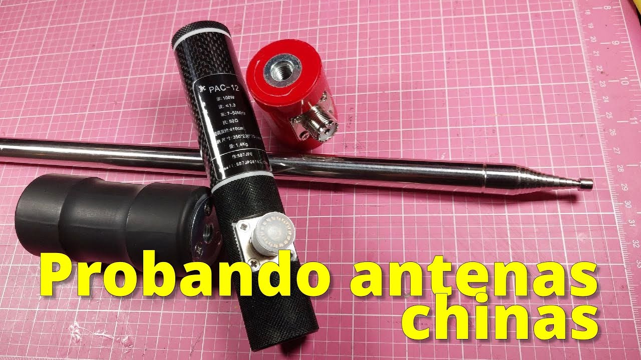 148 - DOS ANTENAS CHINAS JPC12 PAC12 Y VARILLA TELESCOPICA 5METROS