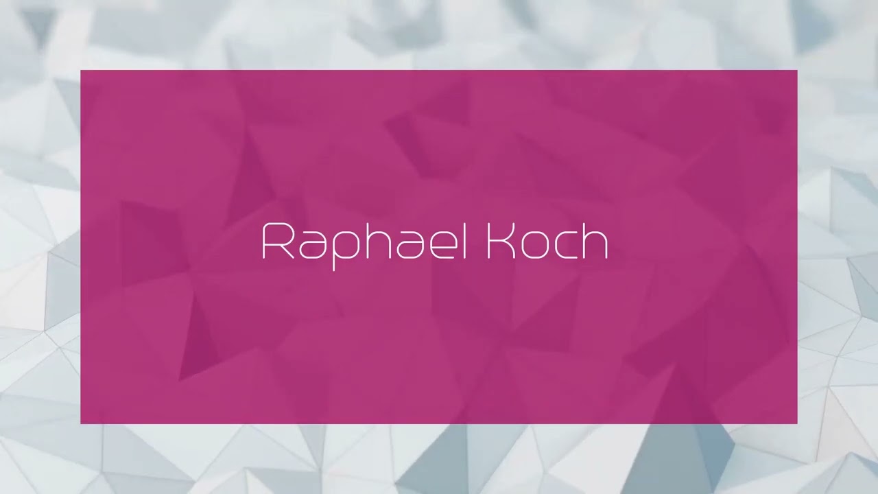 Raphael Koch - appearance