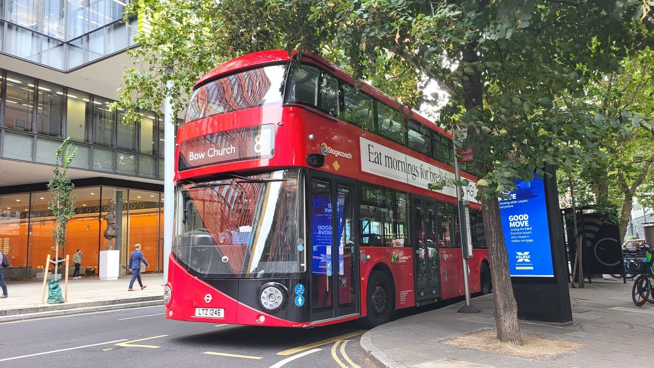 FULL ROUTE VISUAL | London Bus Route 8: Bow Church - Tottenham Court Road | LT246 - LTZ1246