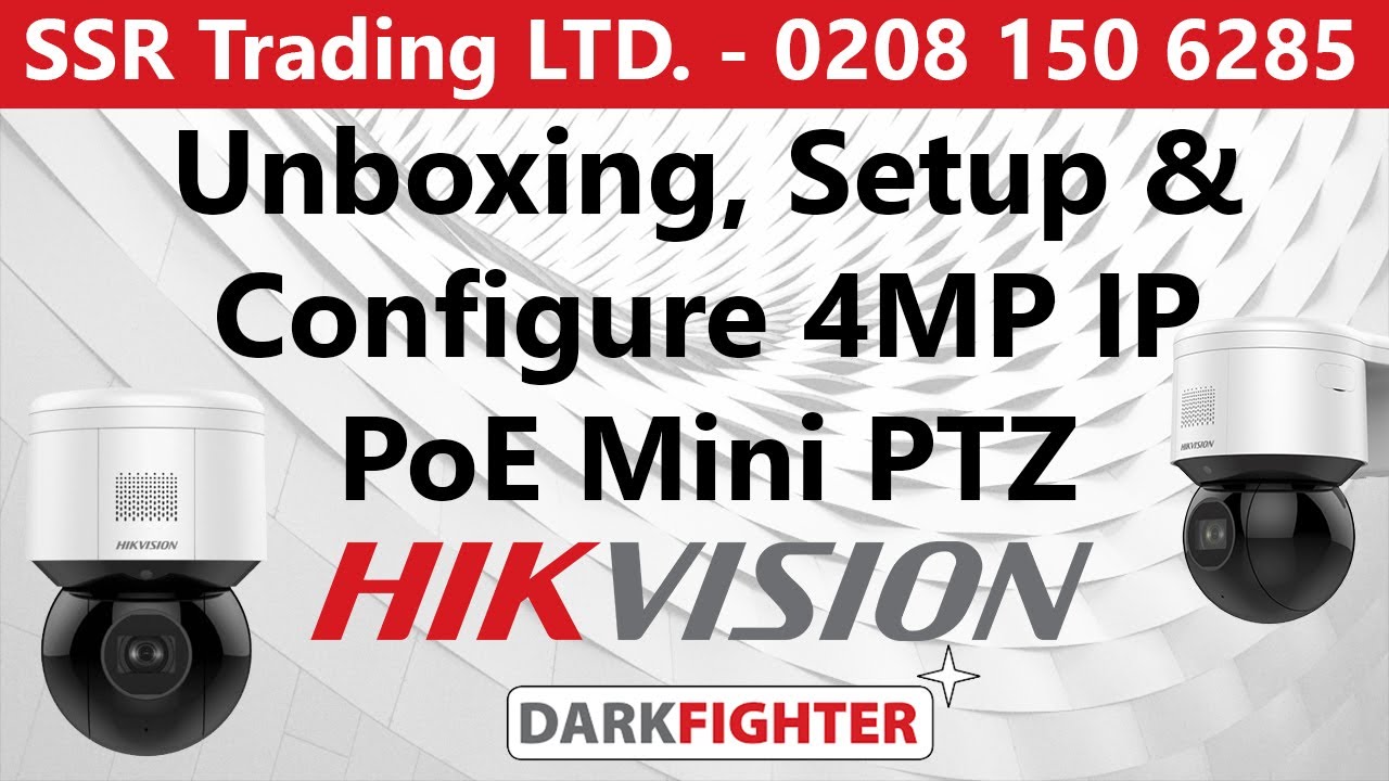 Hikvision PoE Mini PTZ распаковка настройка настройка демонстрация простое добавление DVR демо DS...