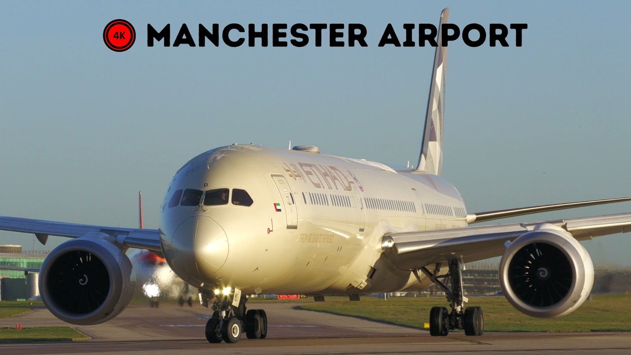 🔴 4K AMAZING PLANES AT MANCHESTER AIRPORT ✈️❤️⭐