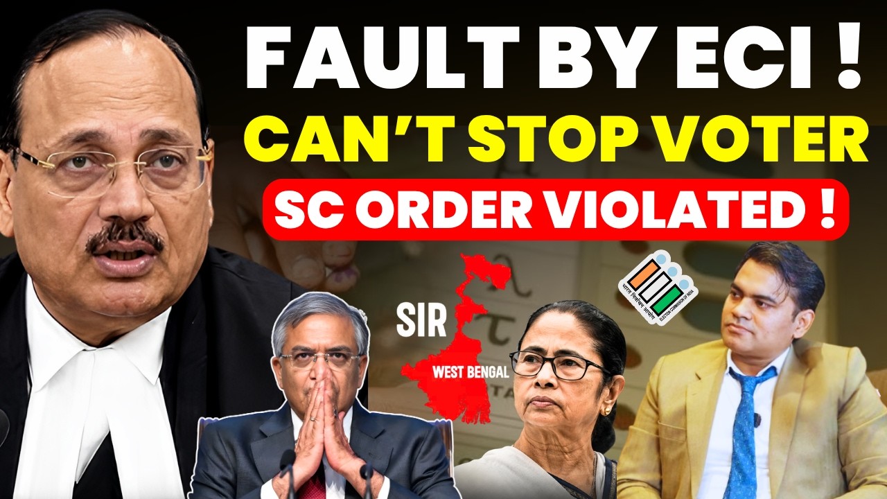 ECI SIR FAULT EXPOSED! CAN'T STOP VOTERS....DID ECI VIOLATED SC ORDER? #supremecourtofindia #eci