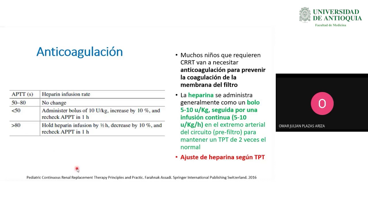 Prescripción de la Hemodiálisis y Complicaciones Relacionadas - Dr. Omar Julian Plazas