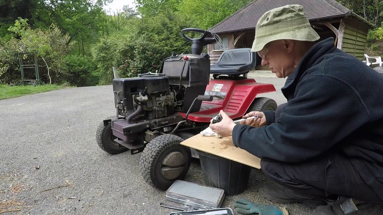 repairing the ride on mower and testing it