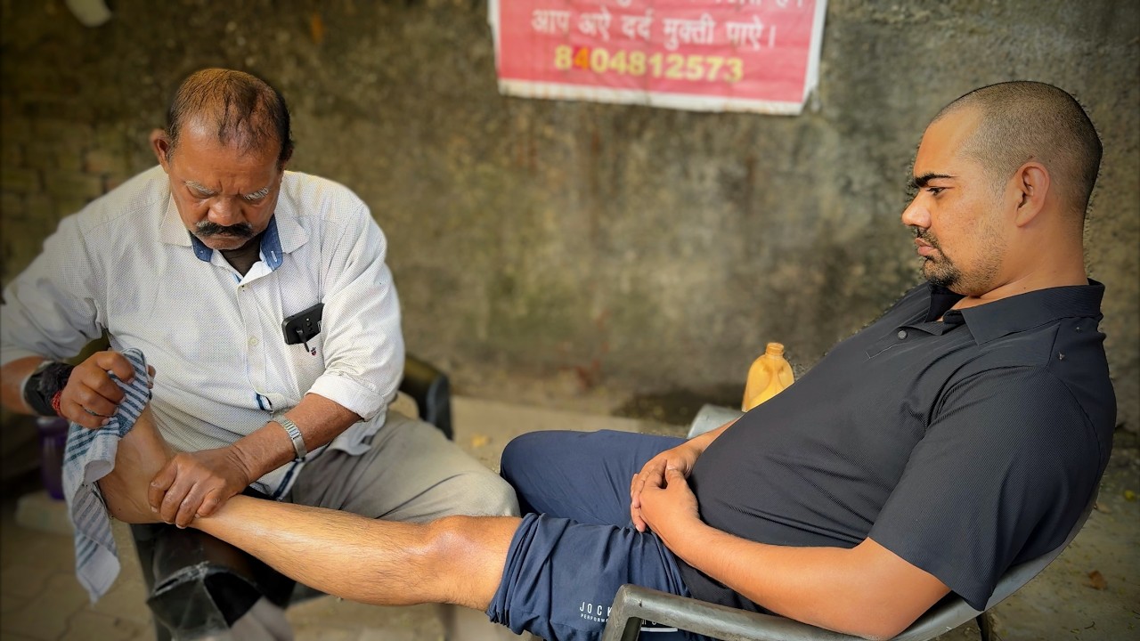 NARSA BABA&rsquo;s Instant Foot pain Relief Crazy Foot Massage-Mesmerizing to Watch! || INDIAN ASMR ||