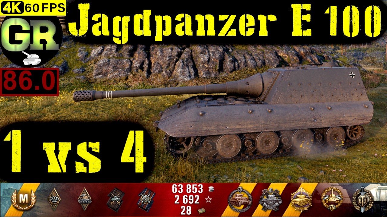 86_World of Tanks Jagdpanzer E 100 WoT Replay - 10 Kills 8.7K DMG(Patch 1.4.0)