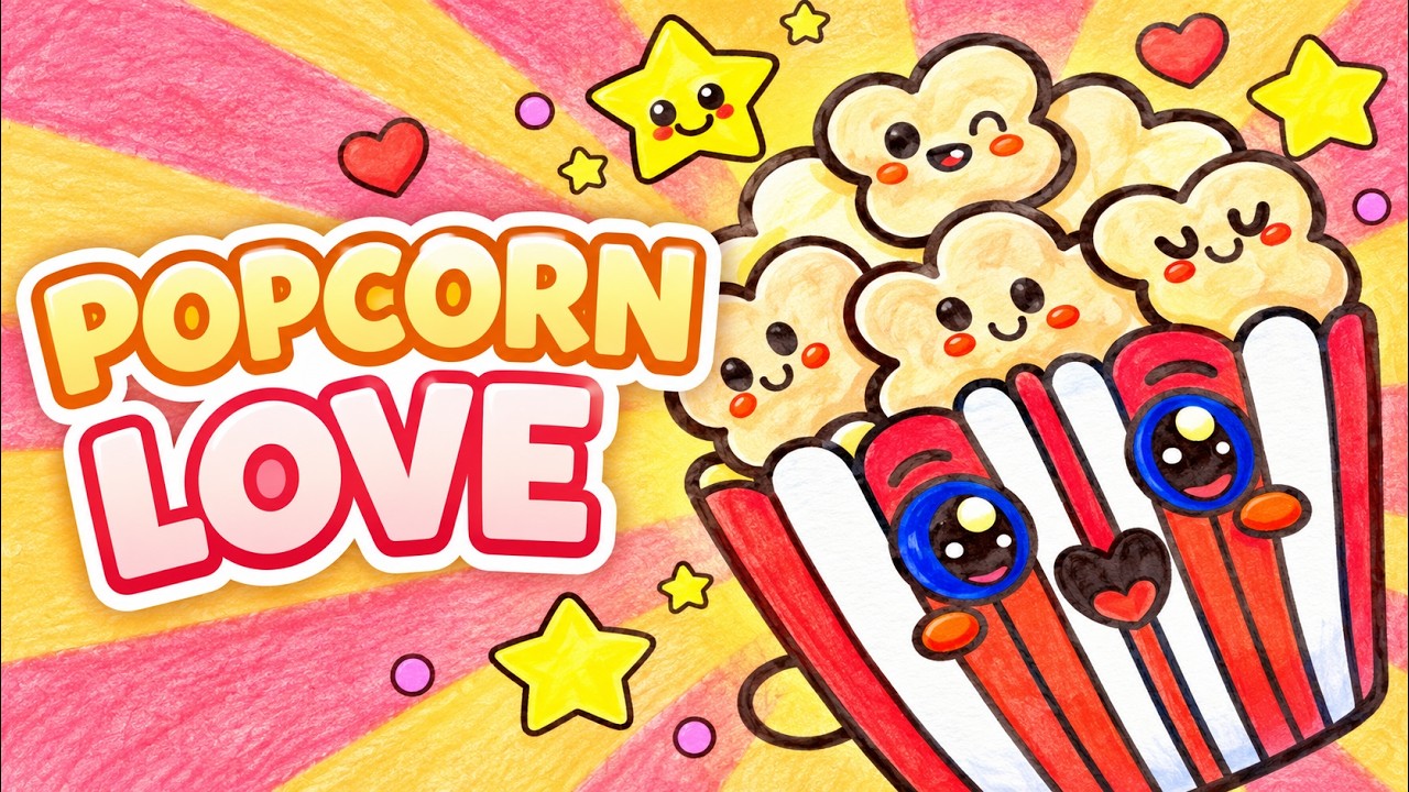Cozy Popcorn Coloring ASMR 🍿✨ Satisfying Sounds for Deep Relaxation | No Talking