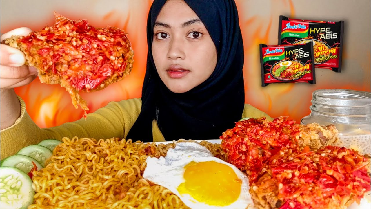 PERPADUAN YANG PAS ‼️ MUKBANG AYAM GEPREK DITAMBAH INDOMIE HYPE ABIS AYAM GEPREK | PEDESNYA COMBO 🔥