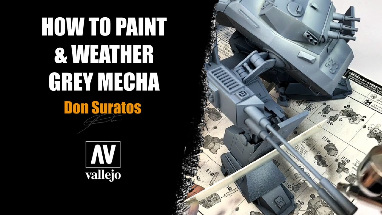 🇺🇸🇬🇧HOW TO PAINT & WEATHER GREY MECHA by Don Suratos🤖🦾