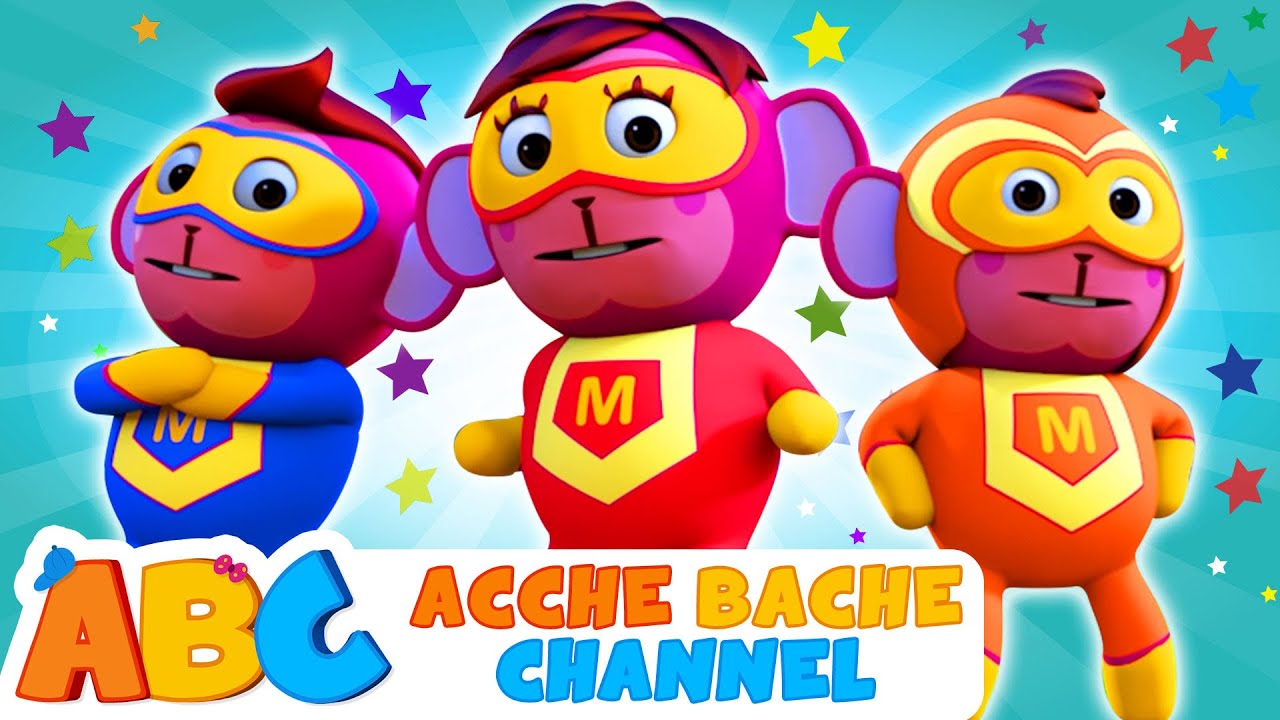 ABC Hindi | Superhero Finger Family | SUPERHERO VS MONSTER | Hindi Baby Songs | Acche Bache Channel