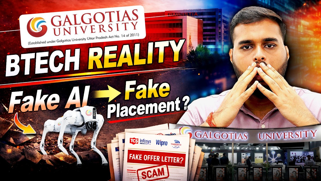 Galgotias University for Btech in 2026 ? 😱|| Average Package 4 LPA ? ❌ || Fake AI, Fake Placements ?