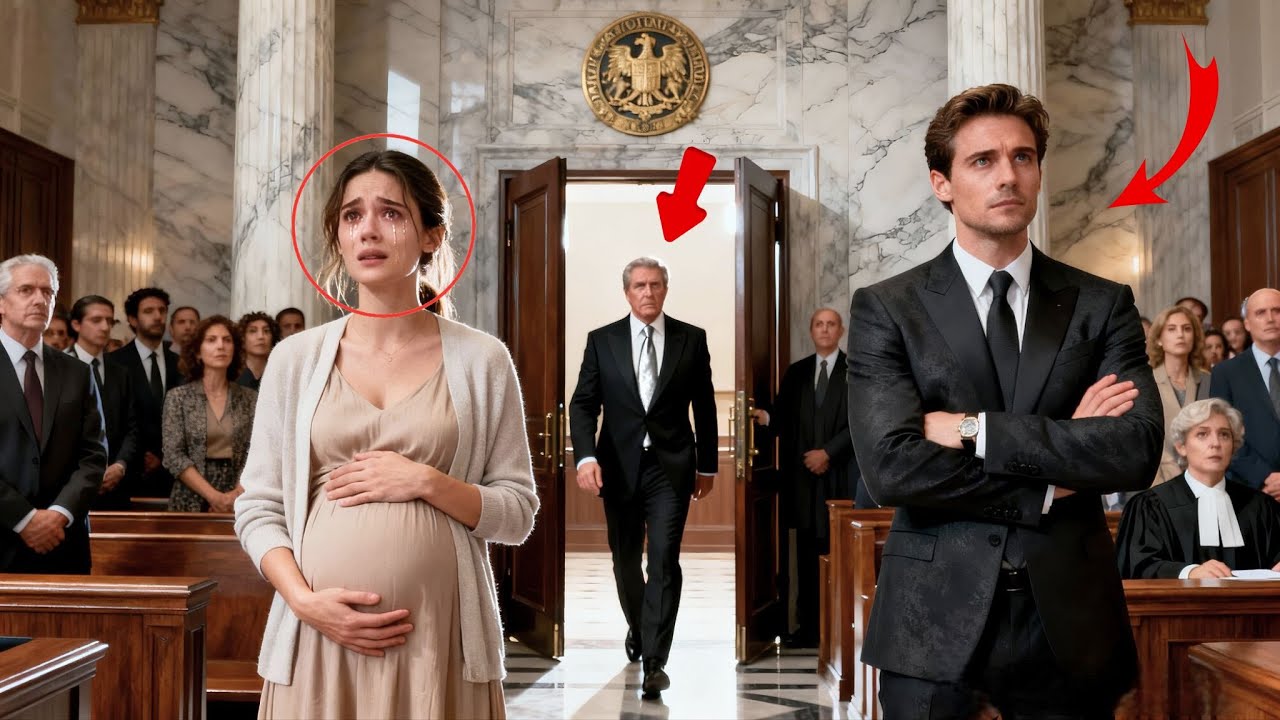 Pregnant Wife Begged Him Not To Divorce—Gasps Filled The Court When Her Billionaire Father Appeared