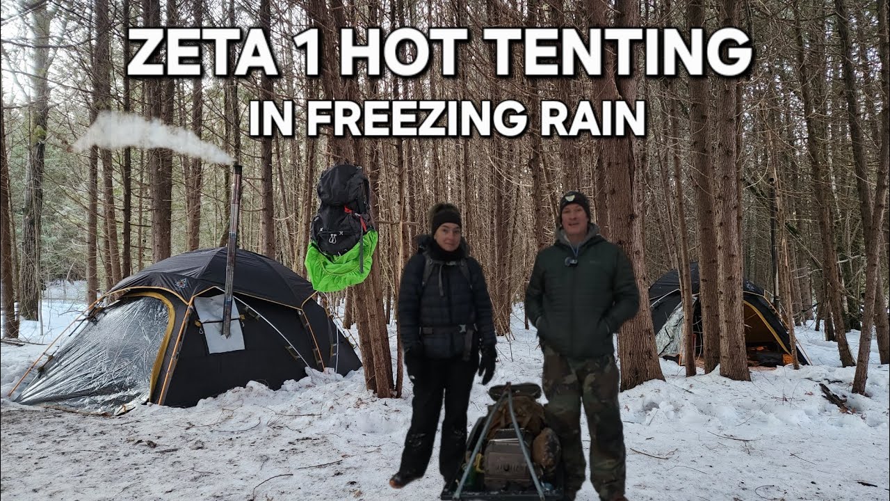 Поход в теплой палатке ZETA 1 под ледяным дождем 🌧