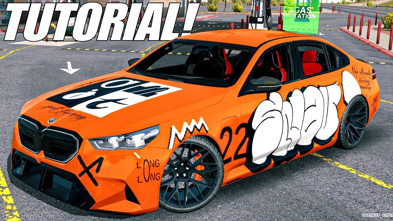 BMW M5 G90 Graffiti Style Livery Design Tutorial | Car Parking Multiplayer