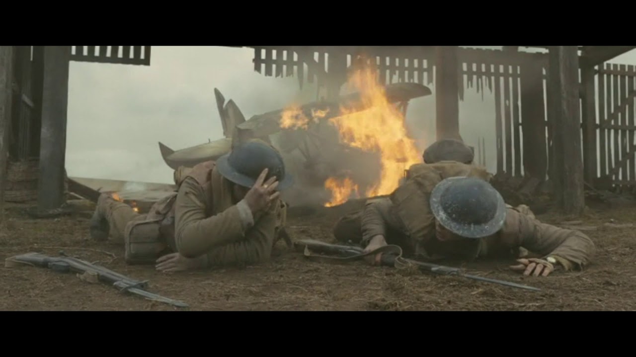 1917 Clip Dogfight Scene plane impact (2019)