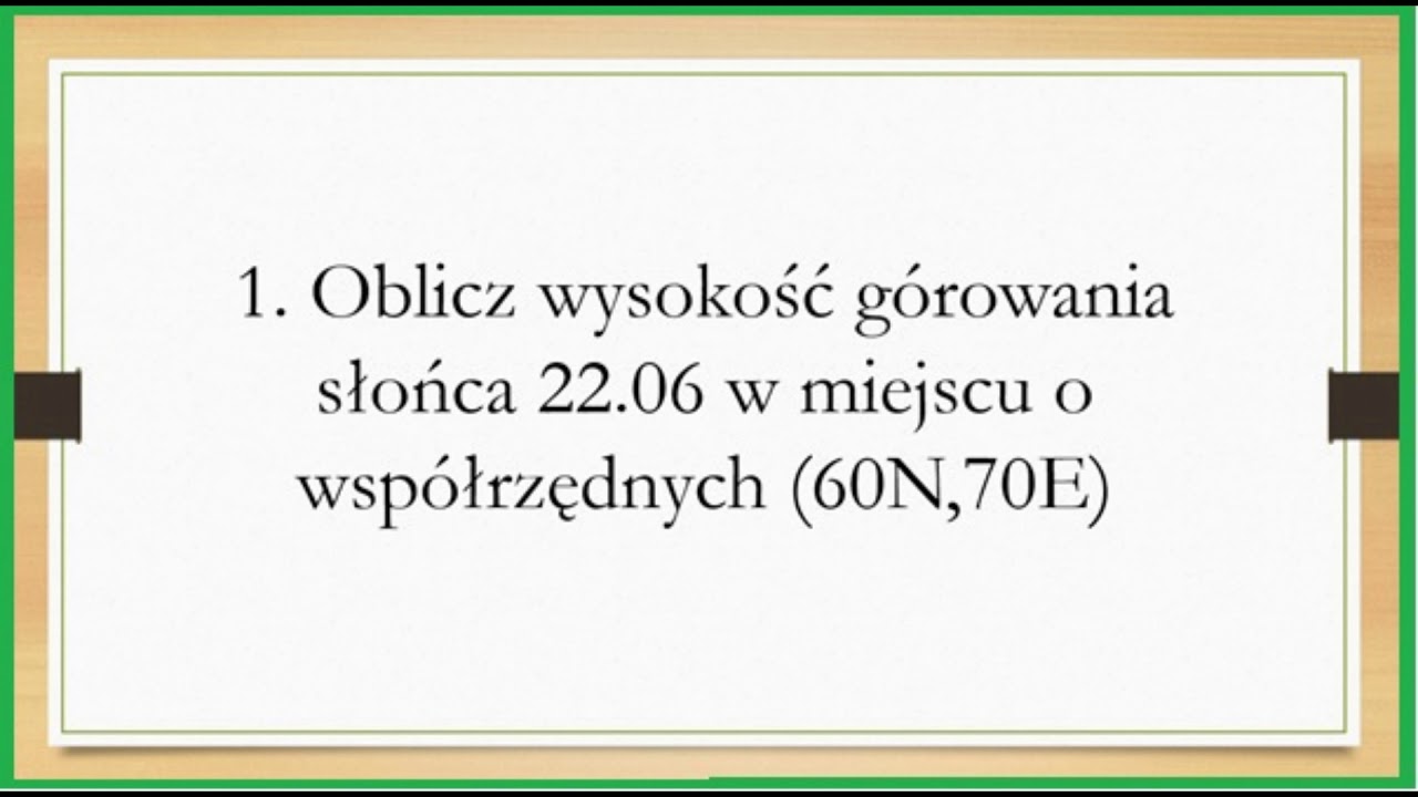 Wysokość Słońca