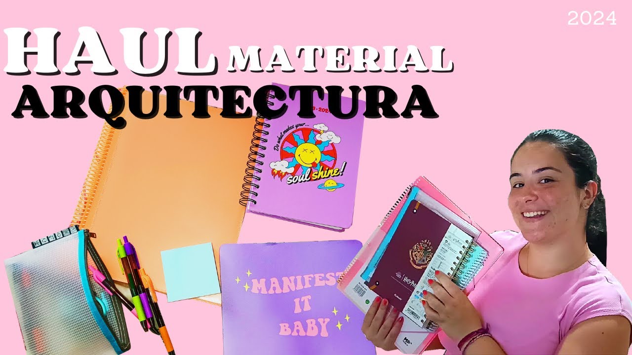 HAUL MATERIAL ESCOLAR UNIVERSIDAD 2024✨📚📦| 5º Arquitectura | Natalia Arquitectura