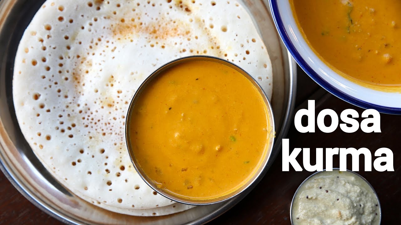 dosa kurma recipe | kurma for dosa | தோசை குருமா | instant kurma for idli & dosa