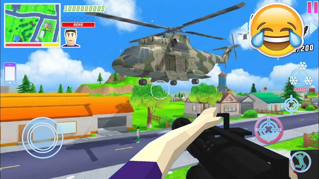 Jack New Army Helicopter In Dude Theft Wars| Niruz Gaming 