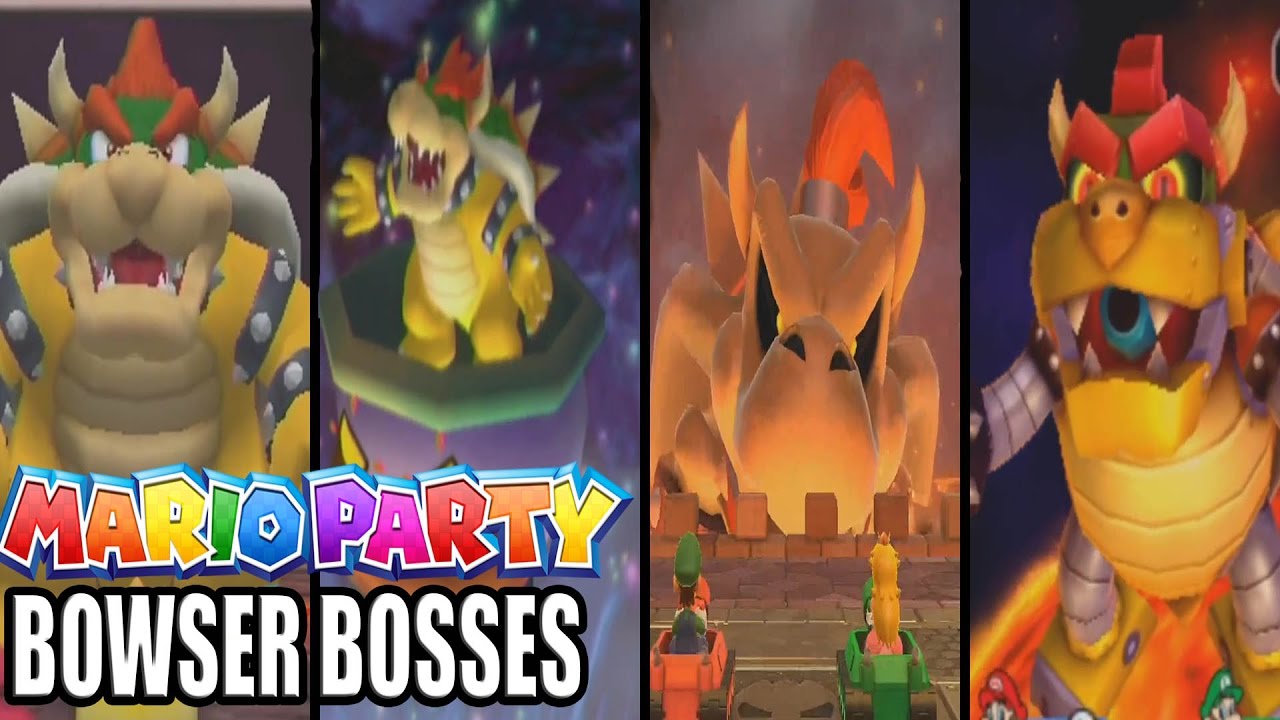 Evolution of all Bowser Bosses in Mario Party Games