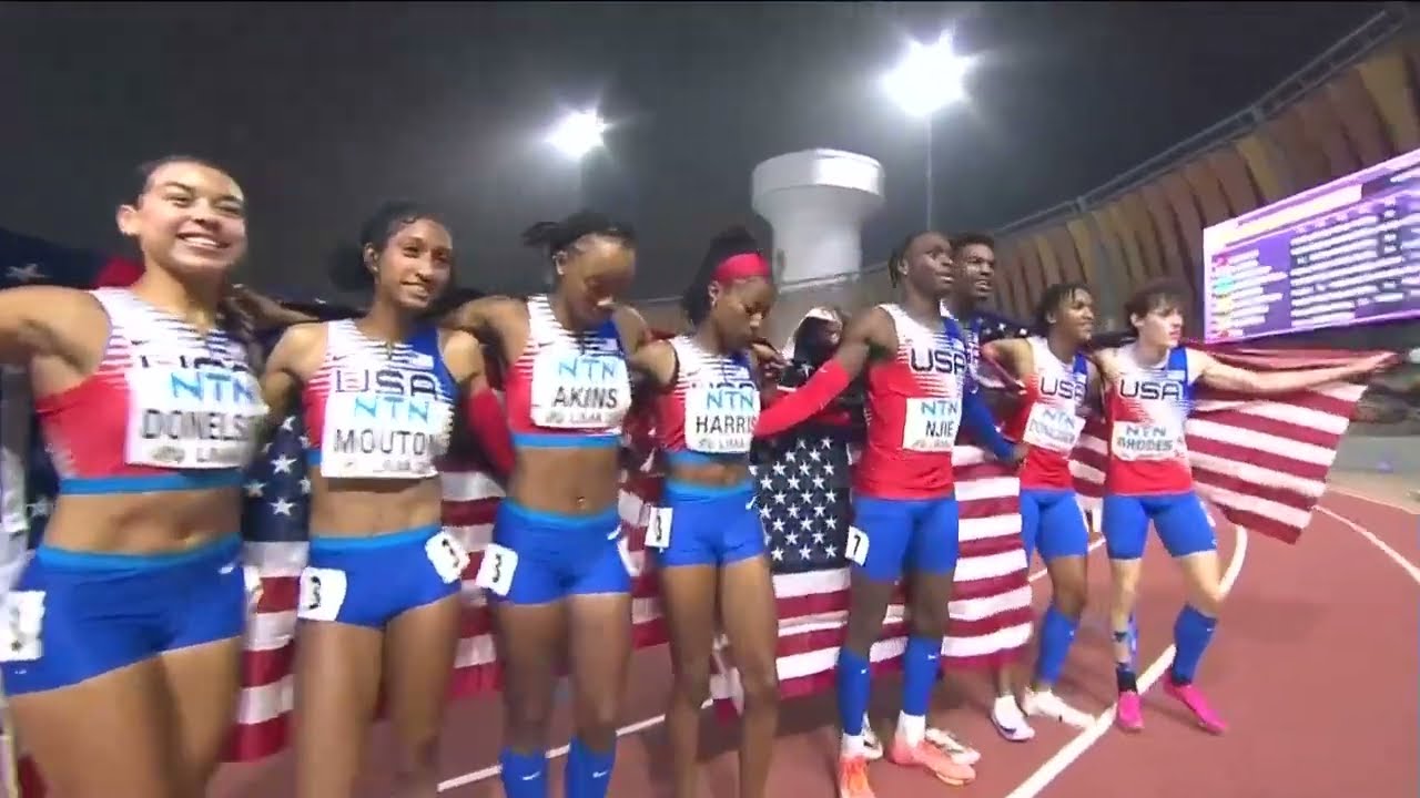 Men's 4x400m Final, World U20 #worldathleticsu20 #4x400m #olympicathletics #parisolympics2024