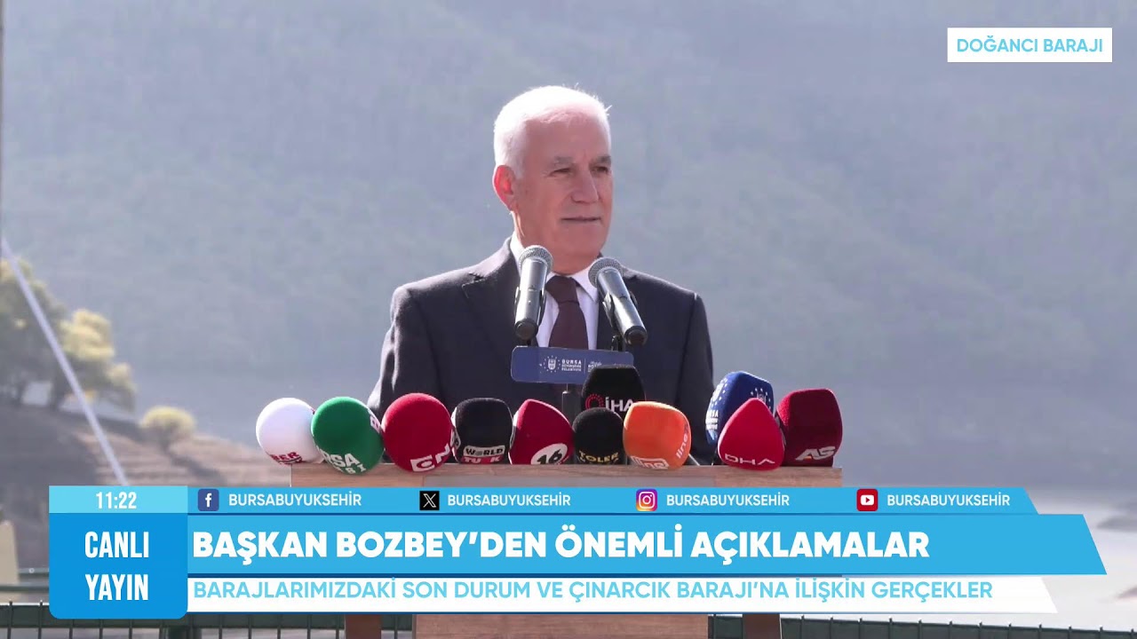 🎥 CANLI | Başkanımız Mustafa Bozbey, Doğancı Barajı&rsquo;nda a&ccedil;ıklamalarda bulunuyor