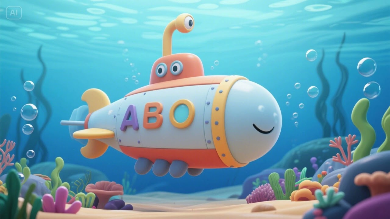 Underwater ABC Submarine 🌊🔤 | Alphabet Nursery Rhymes & Kids Songs