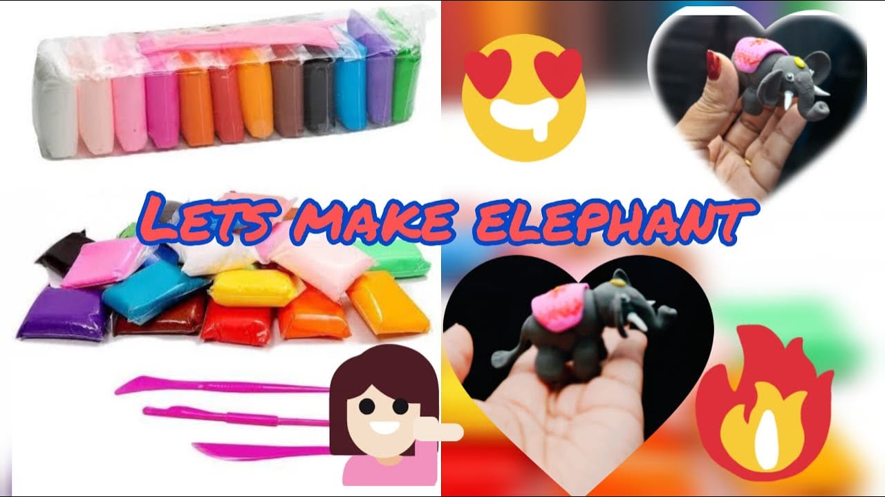 DIY clay Art | Fun fact about Elephant with air dry clay miniature #learning #diy #diycrafts #clay 