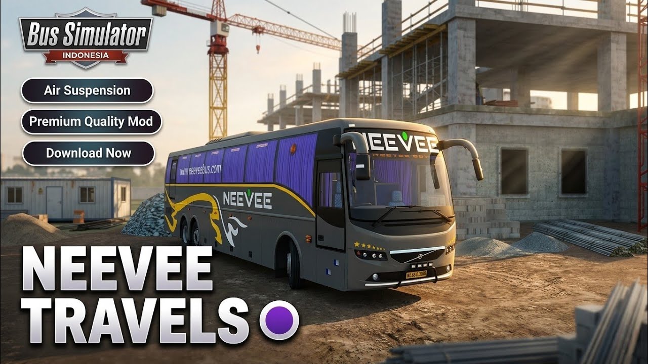 NEEVEE Travels Volvo 9400 🔥 | Ultra Smooth Air Suspension | BUSSID Mod | SS Striker
