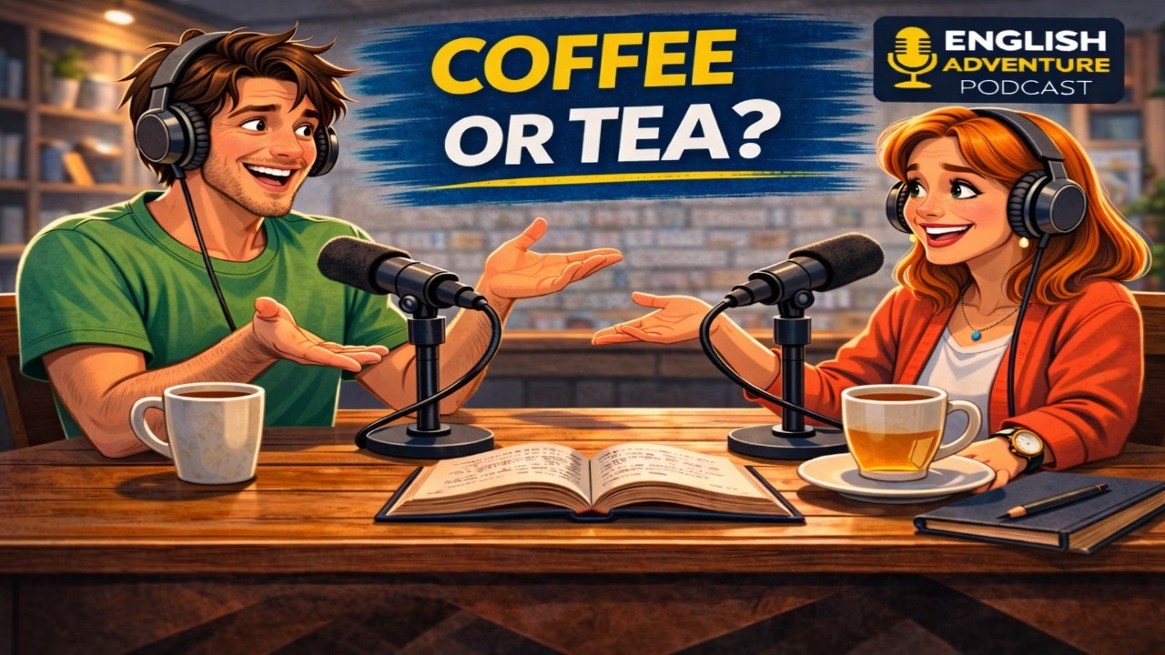 Coffee or Tea? – Simple English Conversations for Everyday Choices (A1–A2)